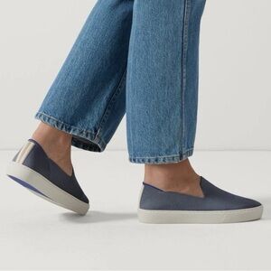 Rothy’s classic slip on sneaker 9.5 career workwear comfort mature commute